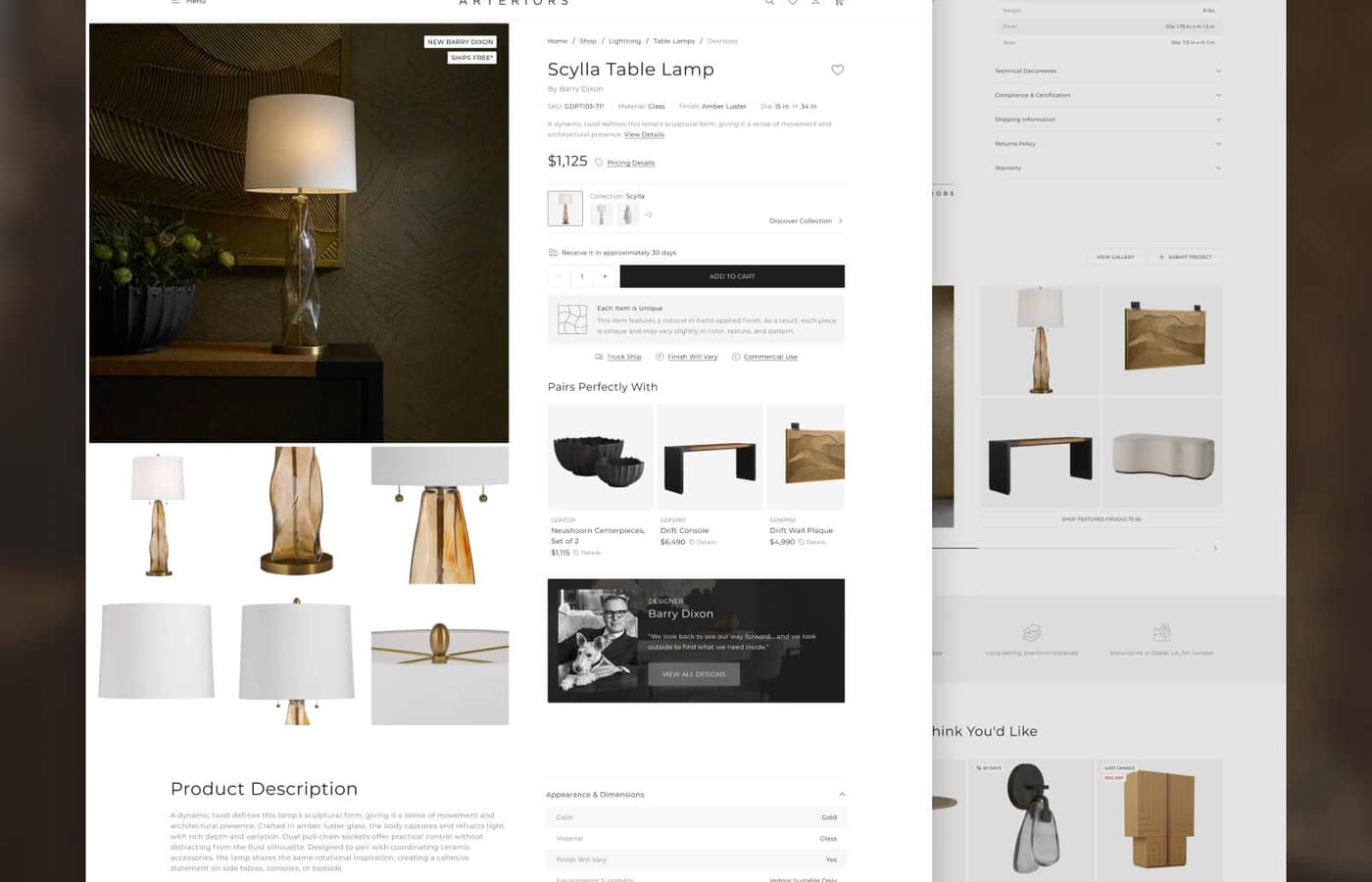 Arteriors product page