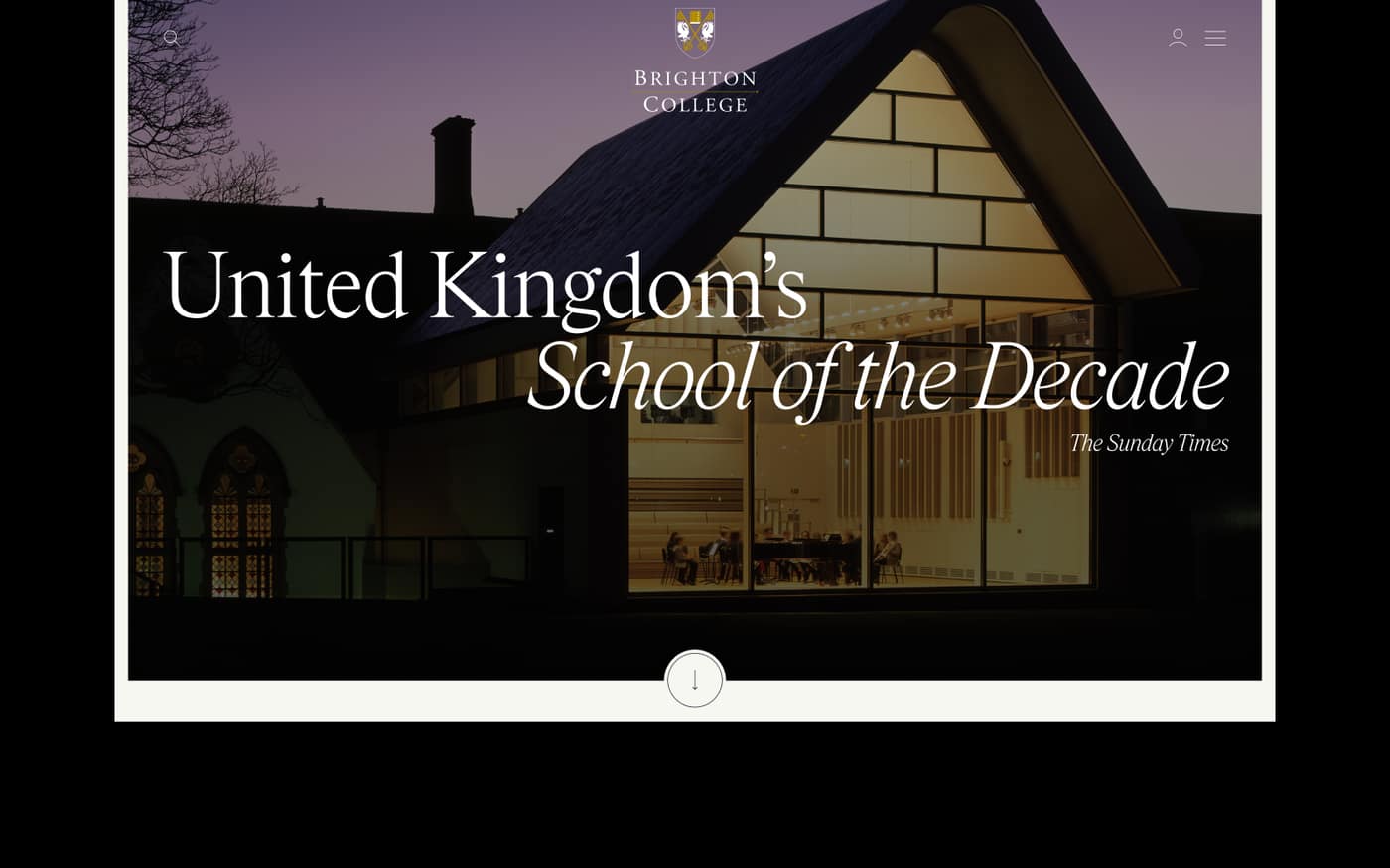 Brighton College Laravel homepage