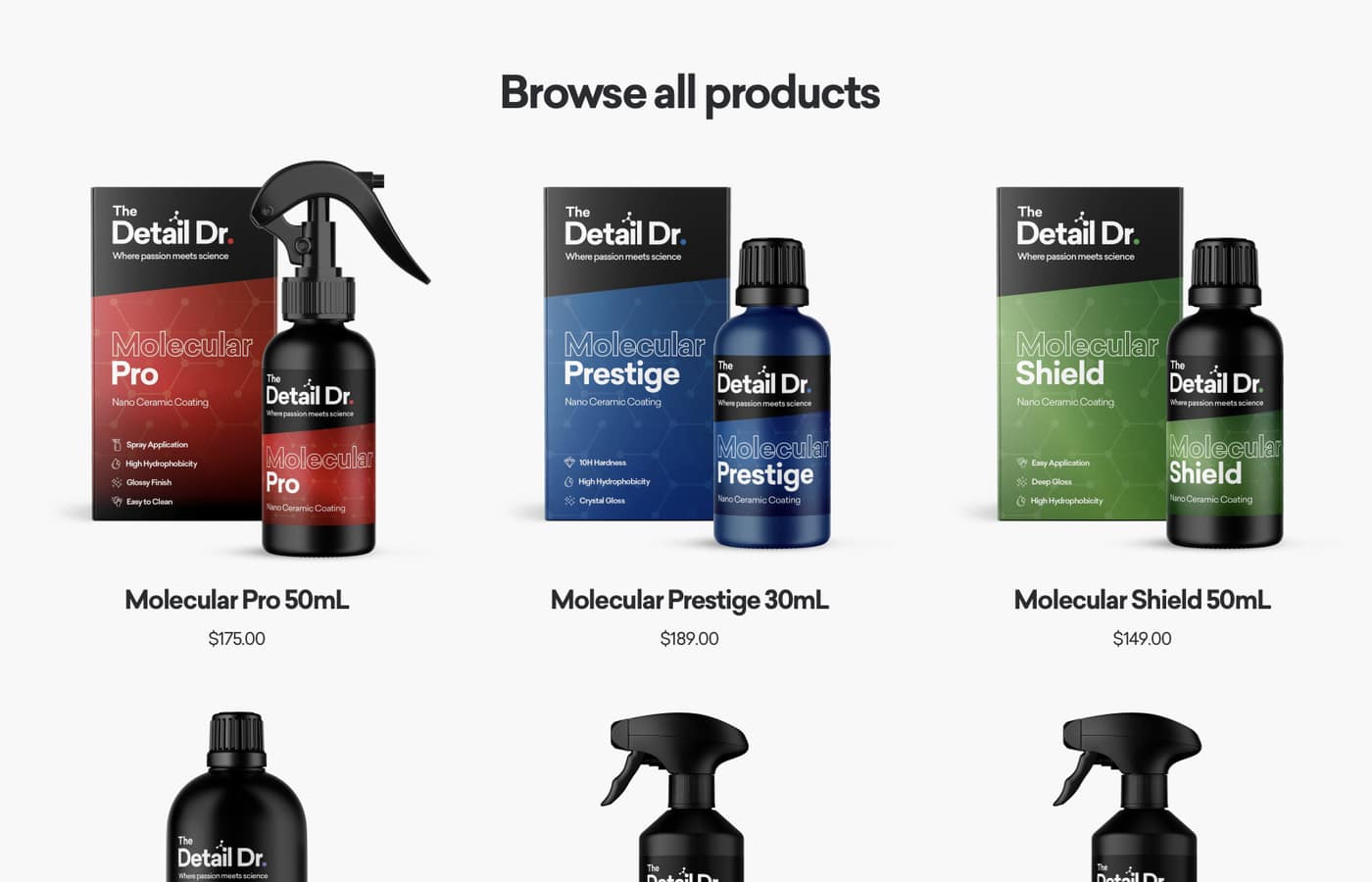 The Detail Dr product imagery
