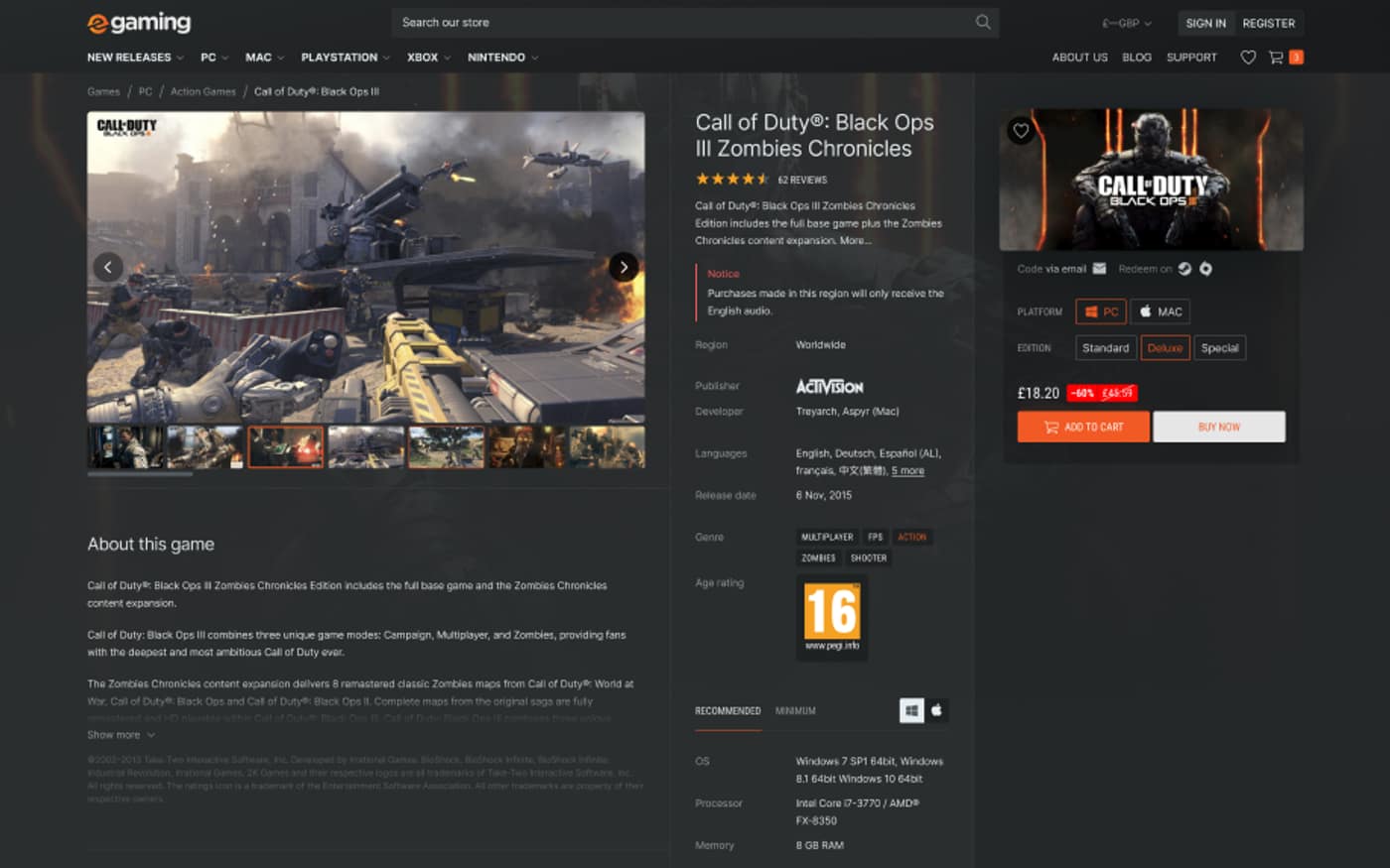 Egaming Magento storefront