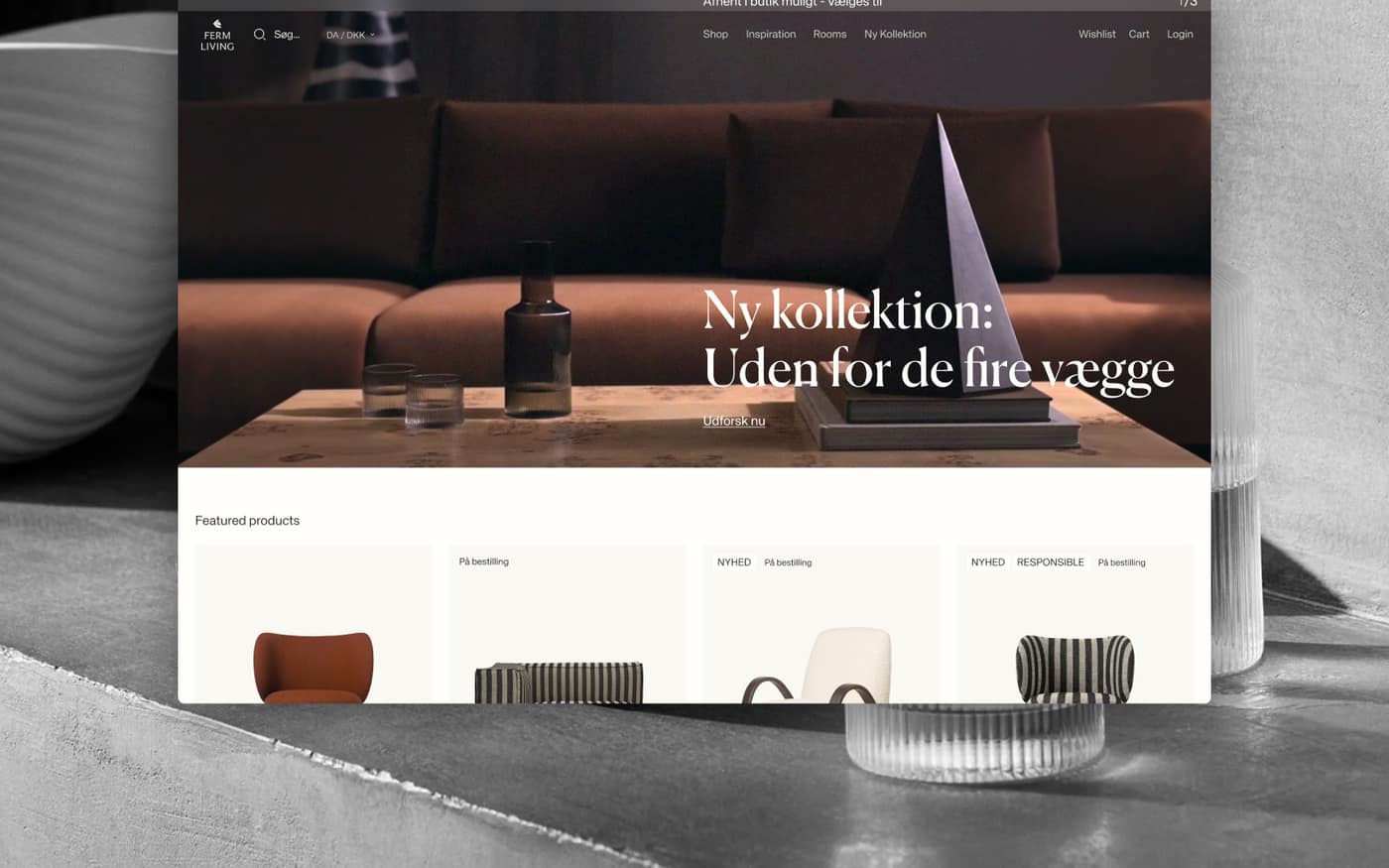 Ferm Living Shopify homepage