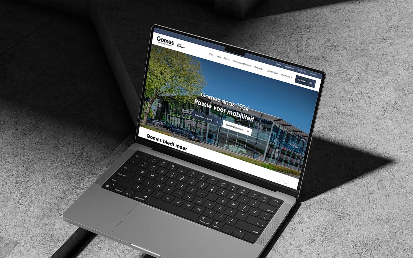 Gomes Laravel homepage