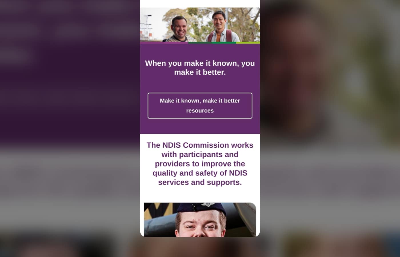 NDIS Commission on mobile