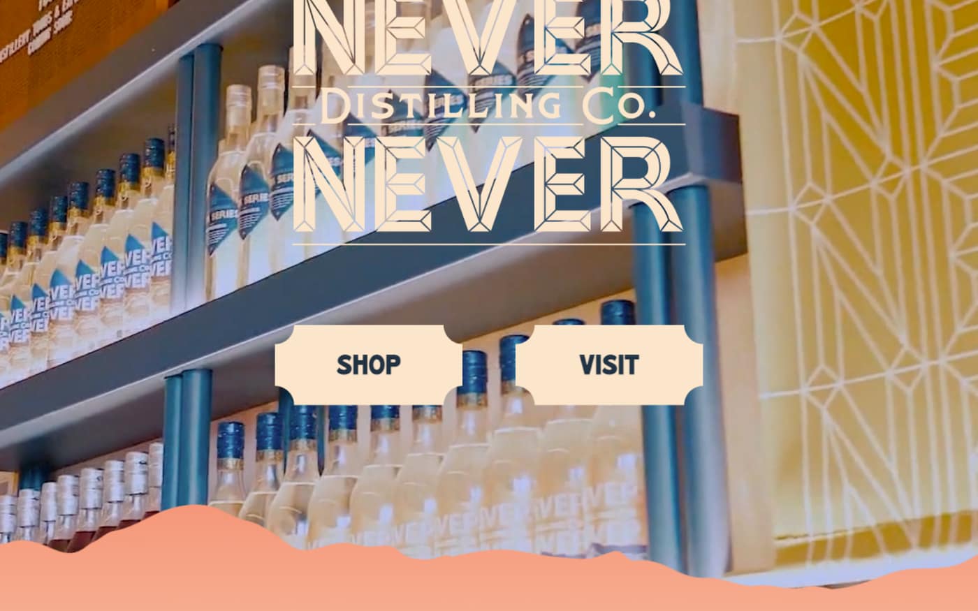 Never Never Distillery Magento homepage