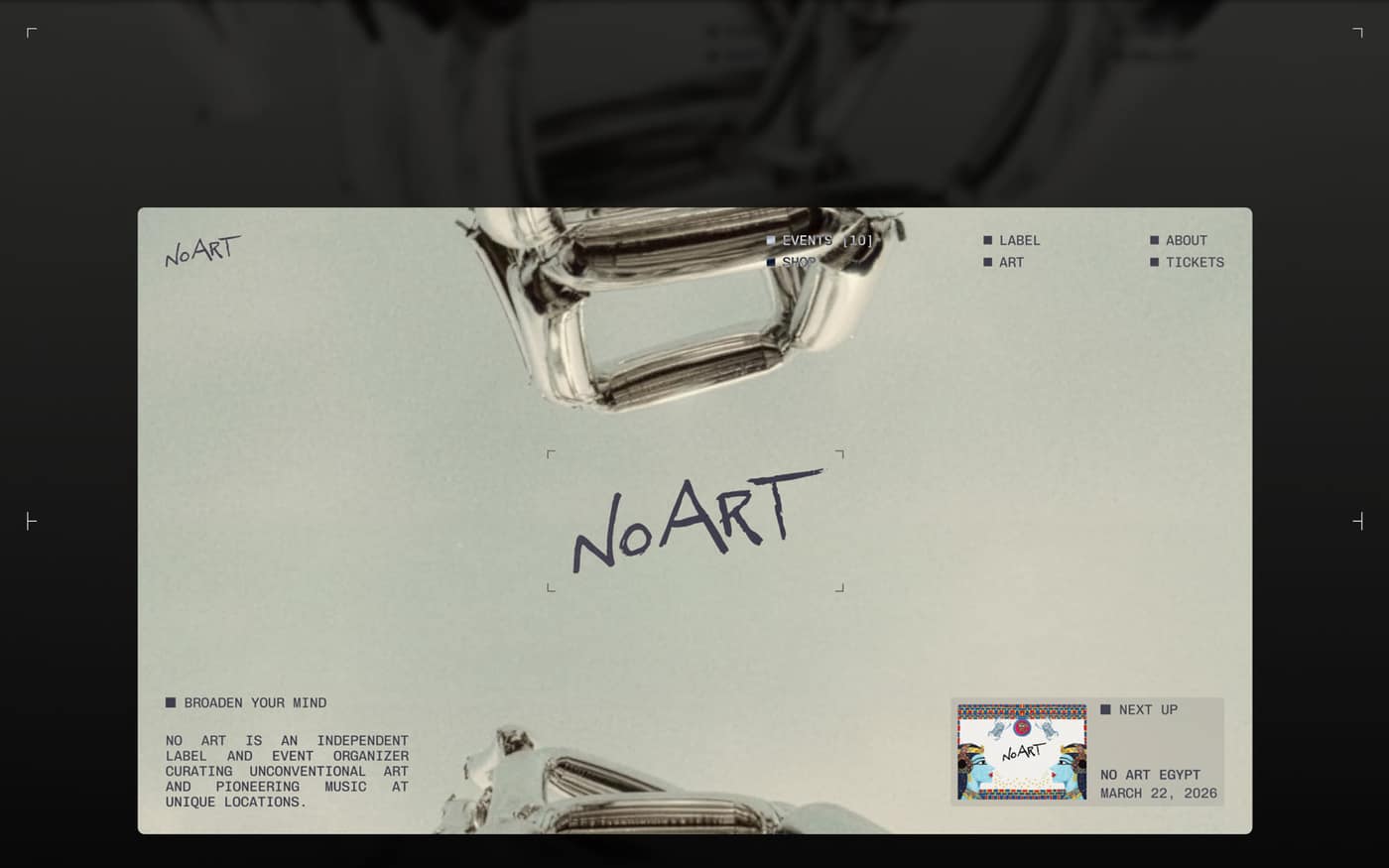 No Art homepage