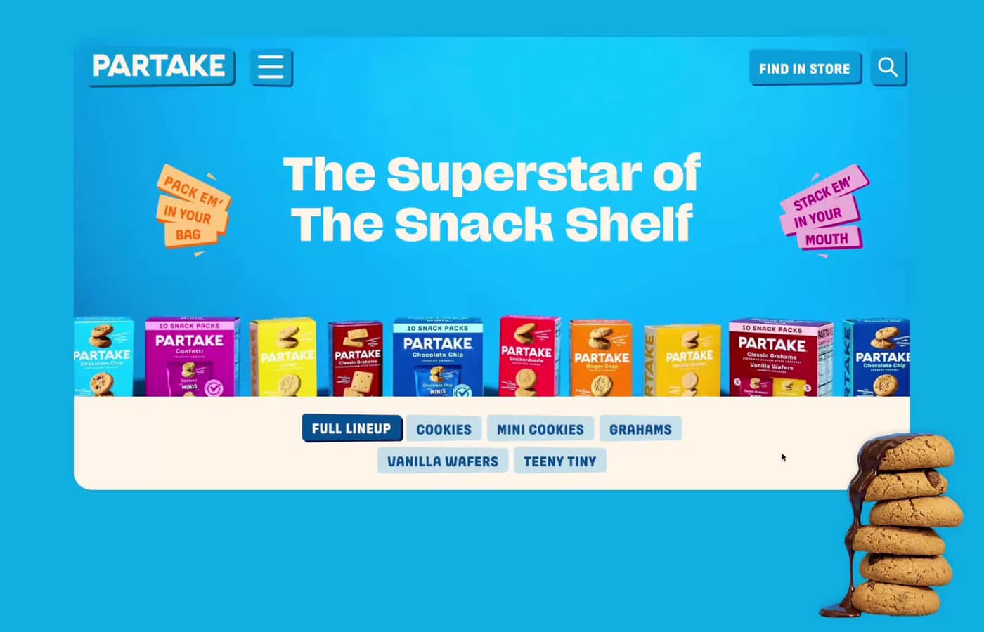 Partake Foods hero and product lineup