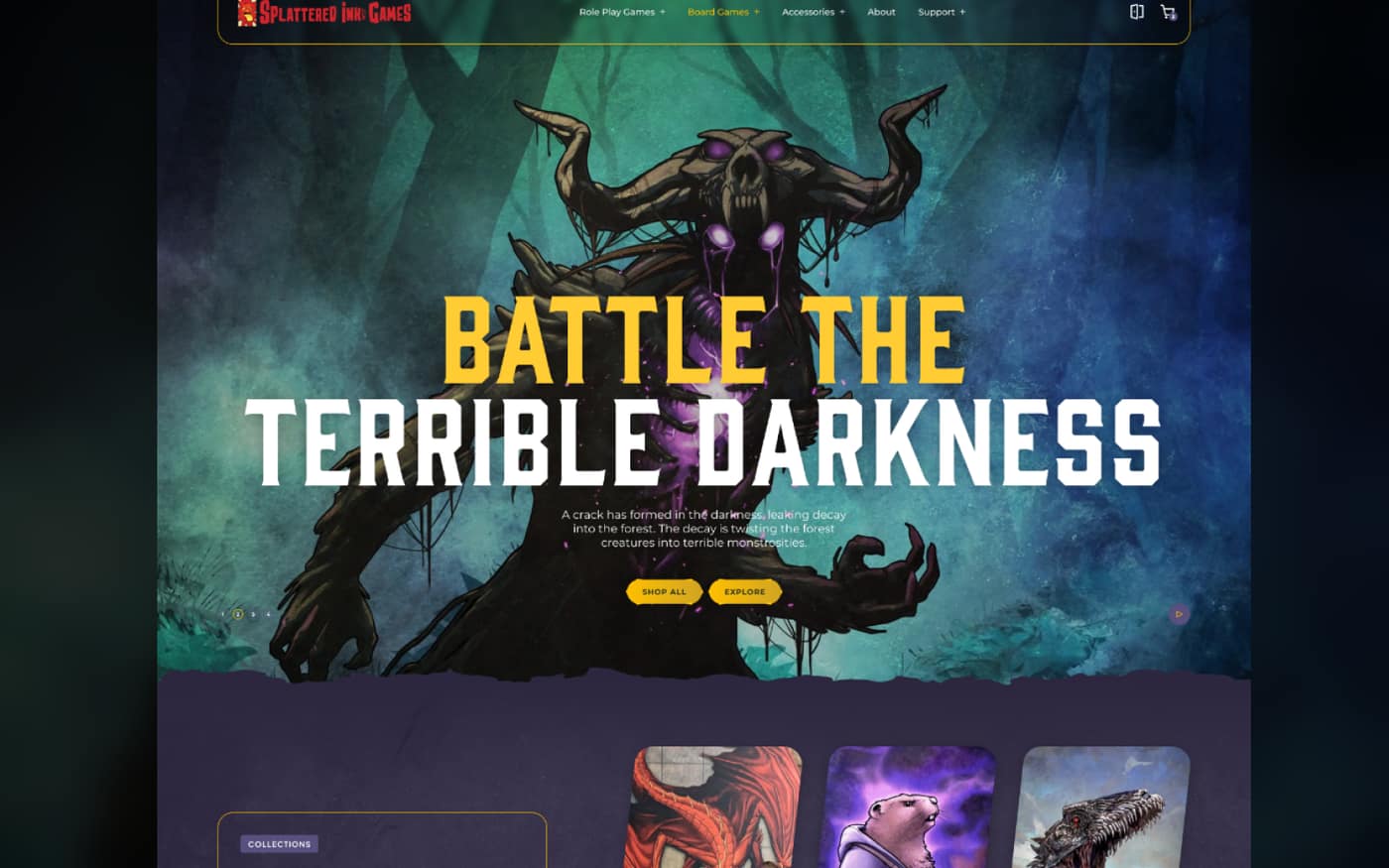 Splattered Ink Games homepage