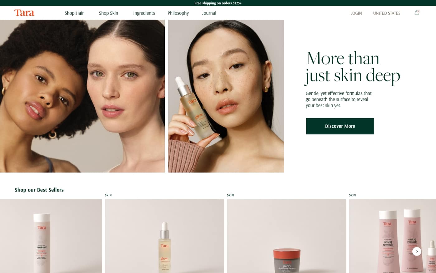 Tara Nature's Formula Magento homepage
