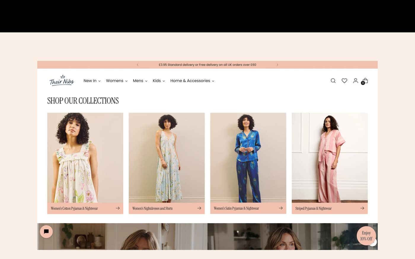 Their Nibs Shopify homepage