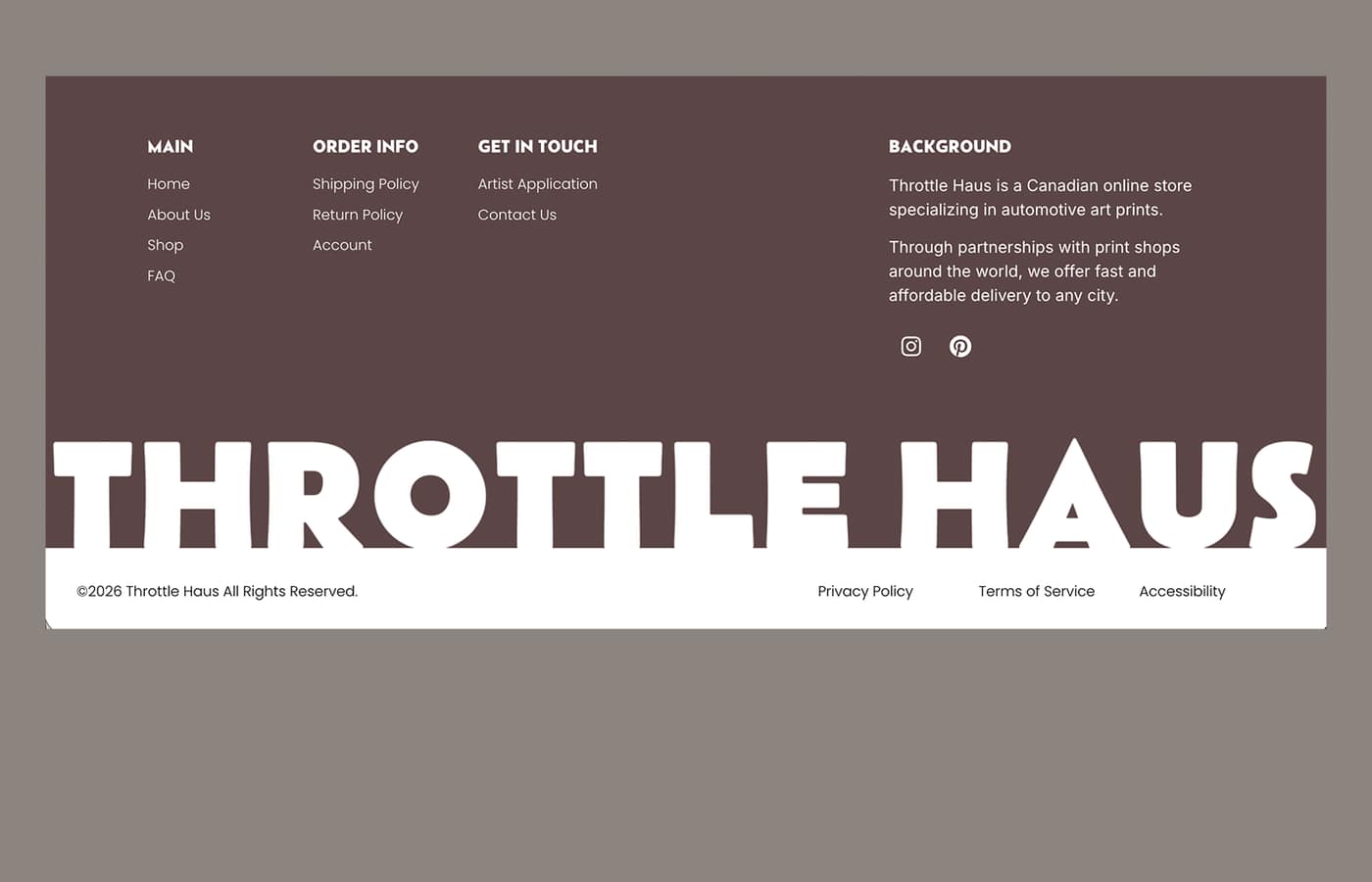 Throttle Haus product page